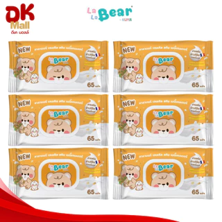 (live) Lalabear ทิชชู่เปียกลาลาแบร์ เจนเทิล สกิน เบบี้เทนเดอร์ กลิ่นข้าวโอ๊ต Oat Milk 65 แผ่น (1 แพ็ค 6 ห่อ)