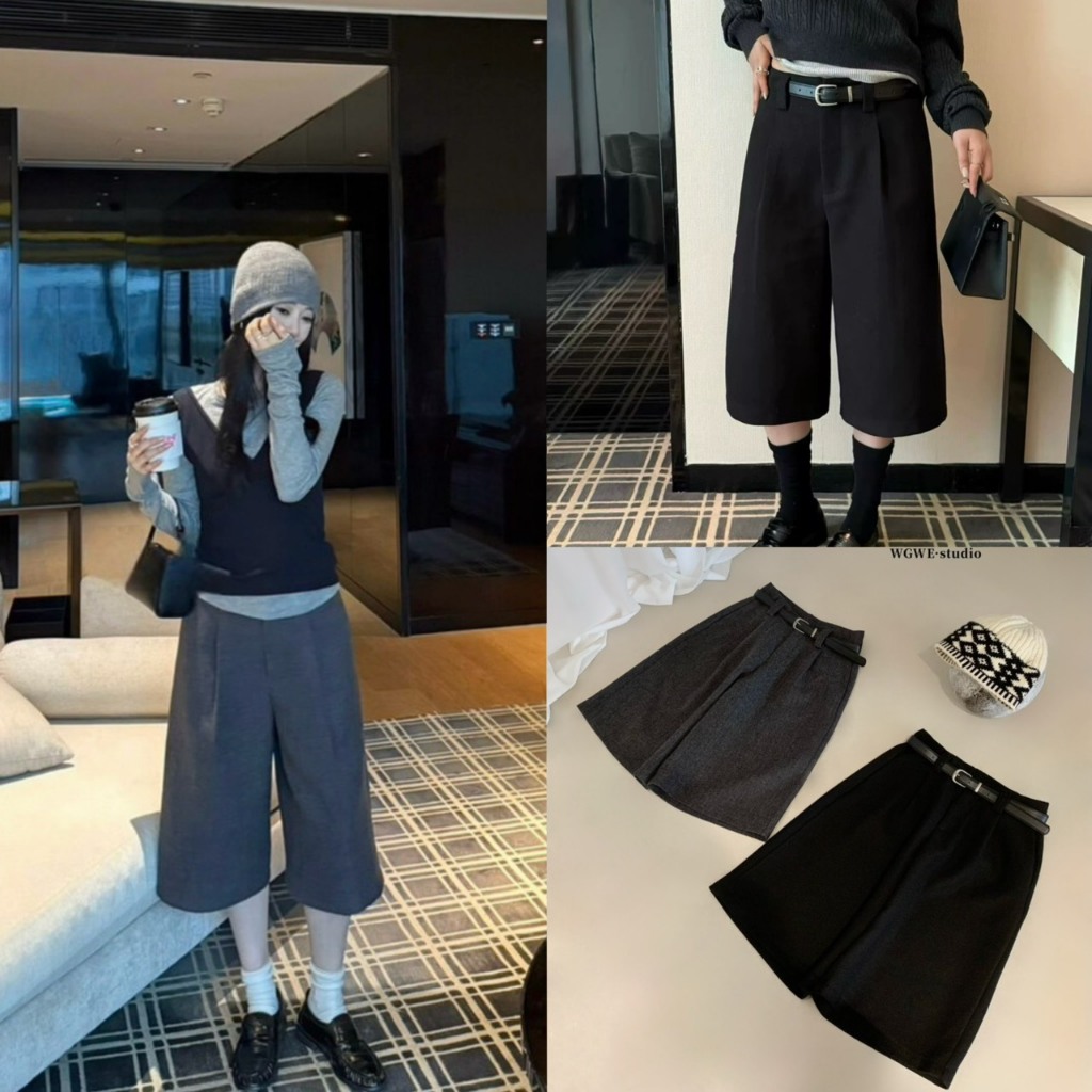 กางเกงมาพร้อมเข็มขัดรุ่น 7936 TAG WG.WE 🇰🇷