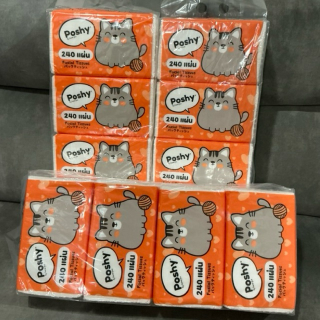 ทิชชู่พอชชี่ poshy (3แพ็ค) 12ห่อ 240แผ่น - รูปที่ 2