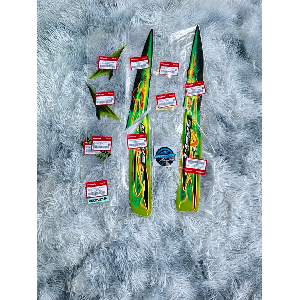 สติกเกอร์เวฟ125S / wave125Sไฟเลี้ยวบังลม ปี2006 รถสีเขียว-ดำ แท้ศูนย์ฮอนด้า💯💯