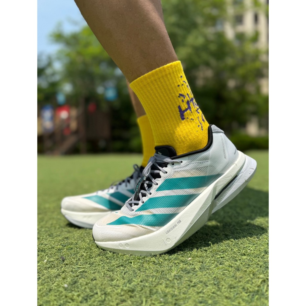 [ PREORDER ] รองเท้าวิ่ง adidas adizero boston 13 สี White Pure Teal Grey รหัส JR4791