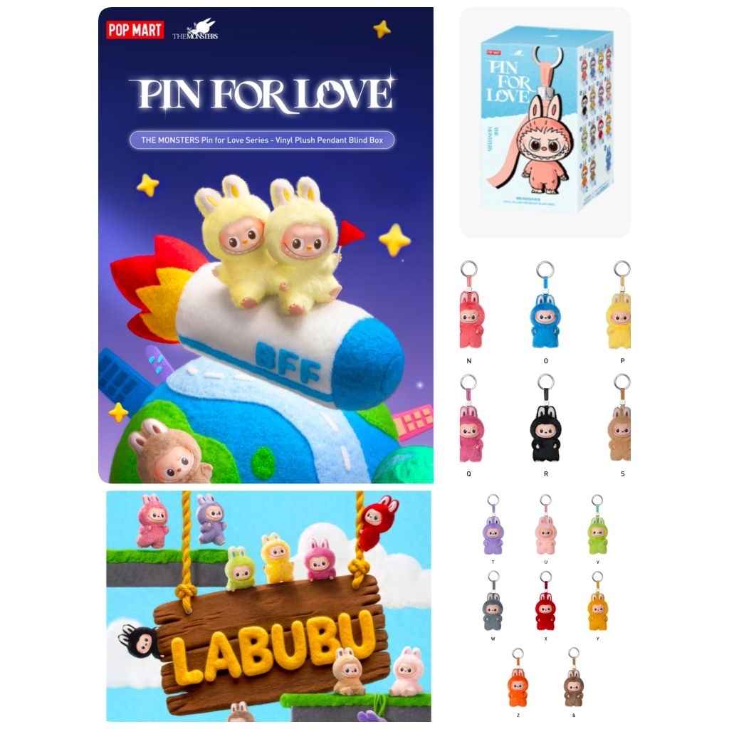 Labubu. V4  ตัวอักษร  N-Z. เช็คการ์ด   ของแท้  popmart. พร้อมส่ง