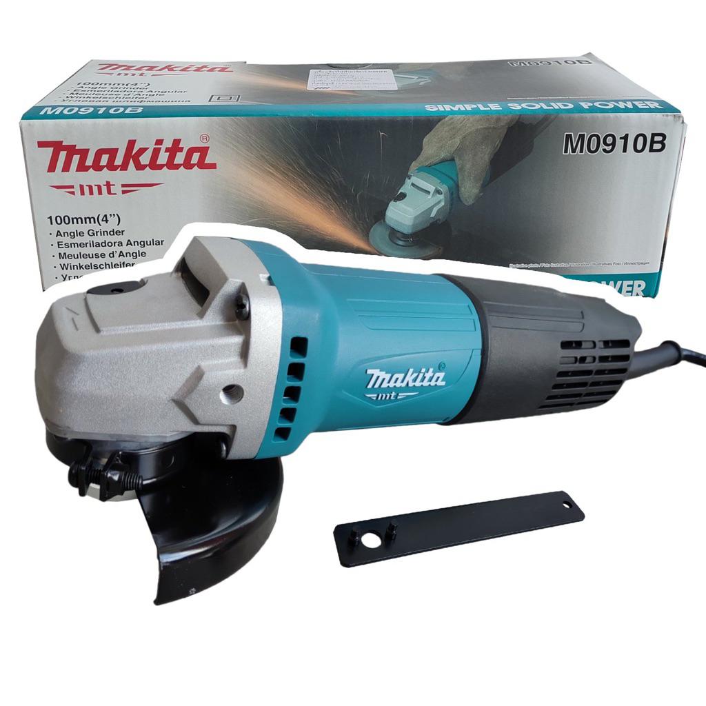 MAKITA เครื่องเจียร 4 นิ้ว M0910B  MAKITA M0910B เครื่องเจีย 4 นิ้ว สวิทซ์ท้าย มากีต้า M0910B (แทน M