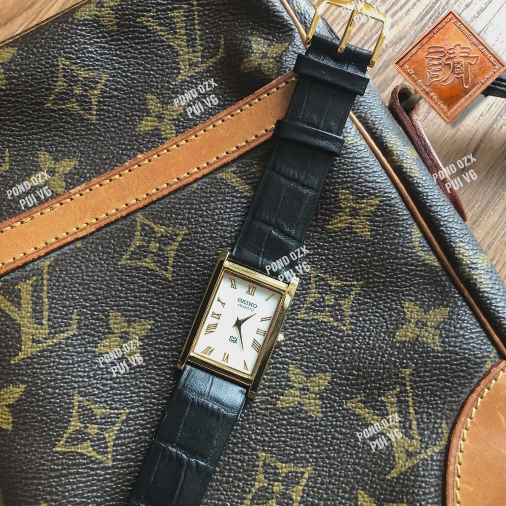 Seiko Tank watch Quartz Gold plated (ชาย)