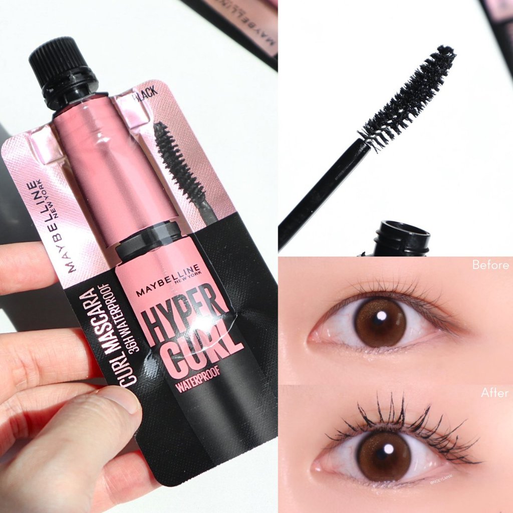 Maybelline เมเบลลิน มาสคาร่า กันน้ำ แบบซอง (3 มล) Hyper Curl Waterproof Mascara (3 ML) ราคา ถูกที่สุด ดีลบีเคเค แกลเลอรีภาพที่ 4