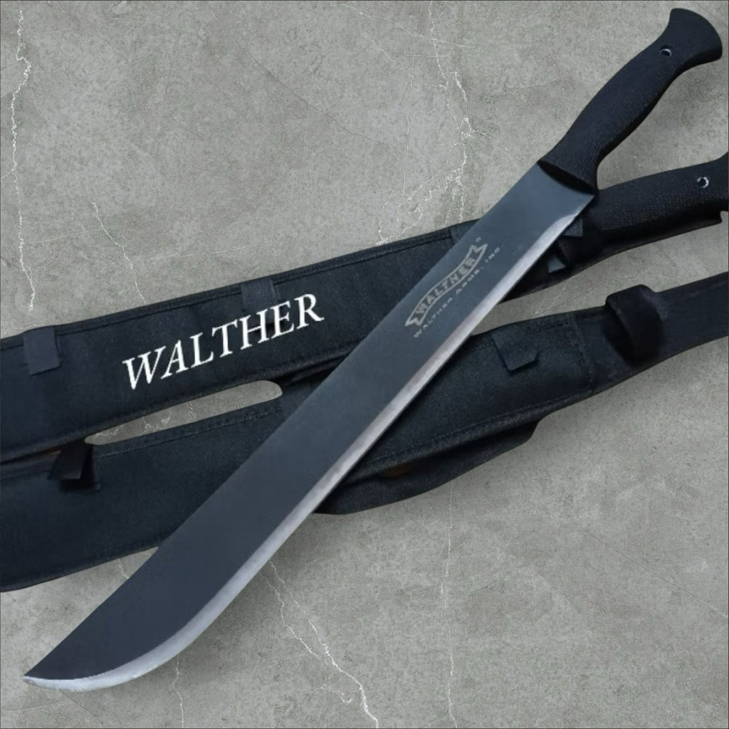 อุปกรณ์เดินป่าแบบพกพาเดินป่าด้ามดำใบดำ: B-18: (57cm) เดินป่า ด้ามดำใบดำเดินป่าใช้งานอเนกประสงค์พร้อมส่ง