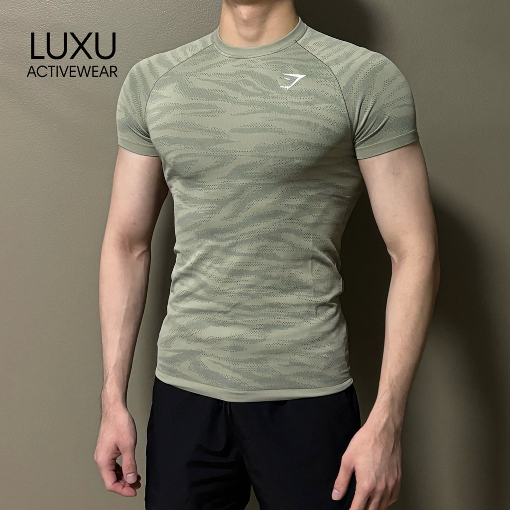 (พร้อมส่ง) GYMSHARK Geo Animal Seamless T-Shirt slim fit ของแท้ 100%🇦🇺