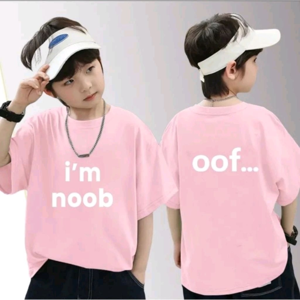 🏎COD เสื้อเชิ้ต I'm noobใส่แล้วไม่มี noob ผ้าCotton 100% ใส่สบาย ไม่หด ไม่ย้ Family set 100-150CM - รูปที่ 3