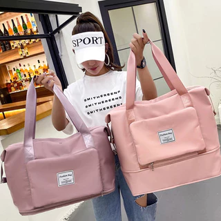 [พร้อมส่งในไทย]กระเป๋าเดินทาง พับเก็บได้ ความจุขนาดใหญ่ กระเป๋าฟิตเนส เหมาะสำหรับการเดินทางและการออกกำลังกาย