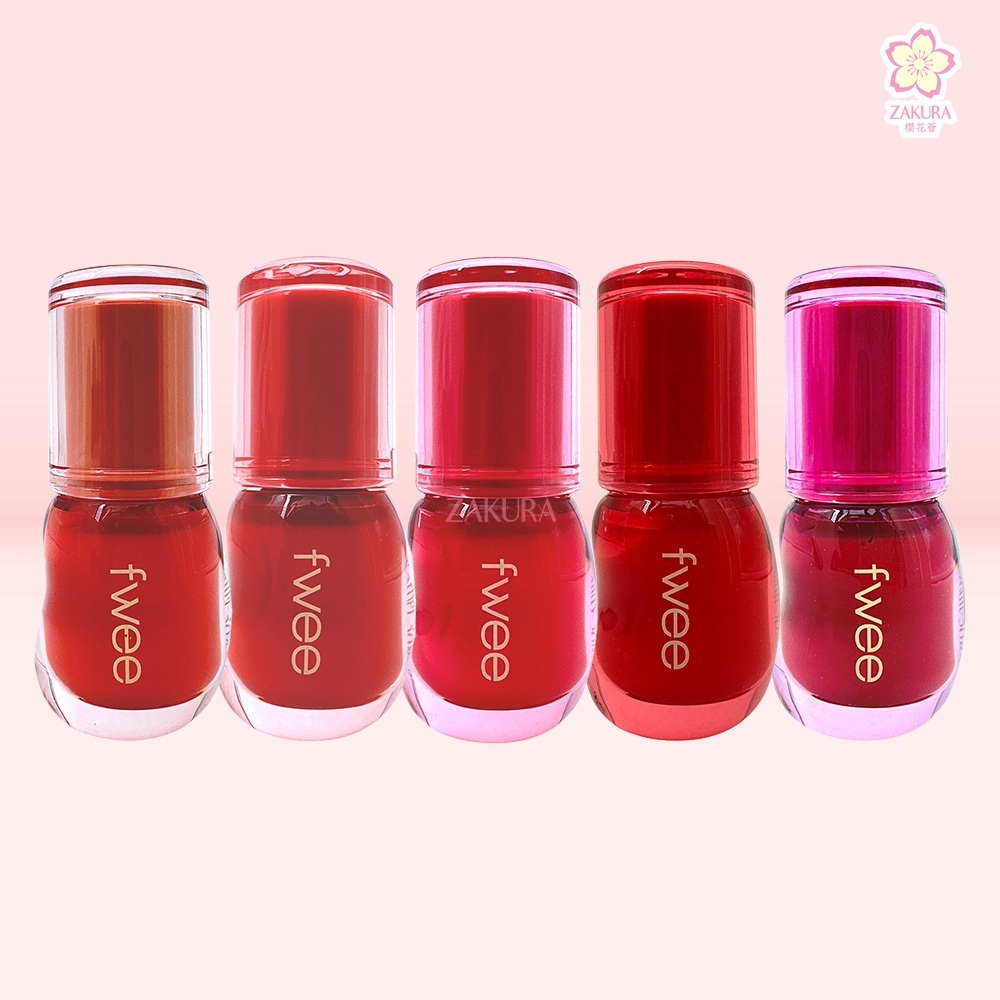 fwee 3D Voluming gloss 30% 5.3g - 05 Move Currant/ 04 Red Aengdu/ 03 Pink Candy/ 02 Coral Sorbet/ 01