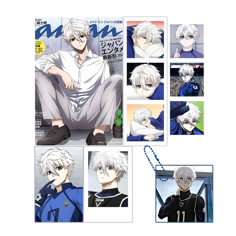 รูปเซ็ต 10 รูป มีพวงกุญแจ Blue lock บลูล็อค ขังดวลแข้ง anime bluelock isagi นางิ บาจิระ ริน kaizer sae ซาเอะ