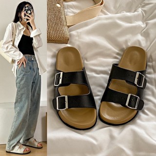 รองเท้าแตะ ยางPVC แบบสวม สายคาดคู่ปรับระดับได้#A05