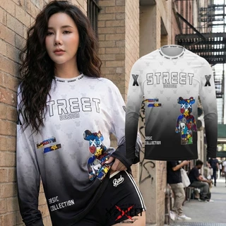 [พร้อมส่งจากไทย] namsap XStreet TeddyBearBrick หมีแขนยาว เสื้อยืดแฟชั่นUnisex คอกลมแขนยาว ผ้าไมโครฯพิมพ์ซับลิเมชั่น