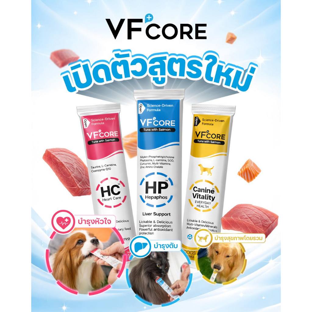 ขนมแมวเลีย VFcore ไลซีน, บำรุงเลือด, บำรุงข้อต่อ, วิตามินรวม และ บำรุงไต ขายแบ่งเป็นซอง 🔥โปรดอ่านรายละเอียดสินค้า🔥 - รูปที่ 2