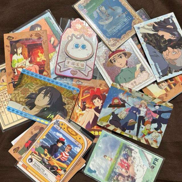 การ์ดสะสมghibli คละแบบทุกเรื่องของ ghibli
