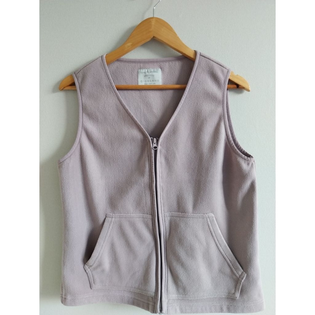 เสื้อกั๊ก Fleece Giordano สีม่วง ผู้หญิง
