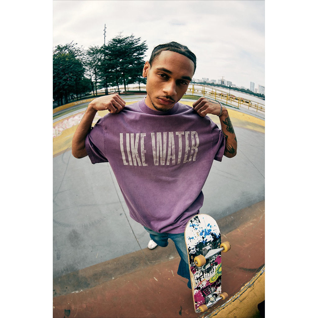 เสื้อยืดผู้ชายโอเวอร์ไซส์ like water