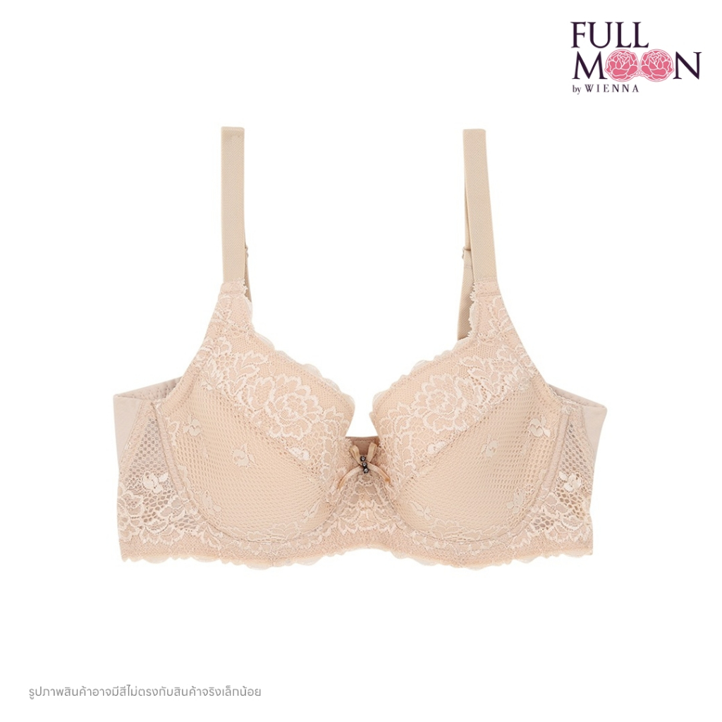 WIENNA Full Moon Bra NB41404 บรารู้ใจ สาวอกใหญ่ บราคัพใหญ่  มีโครง สีดำ สีเนื้อ