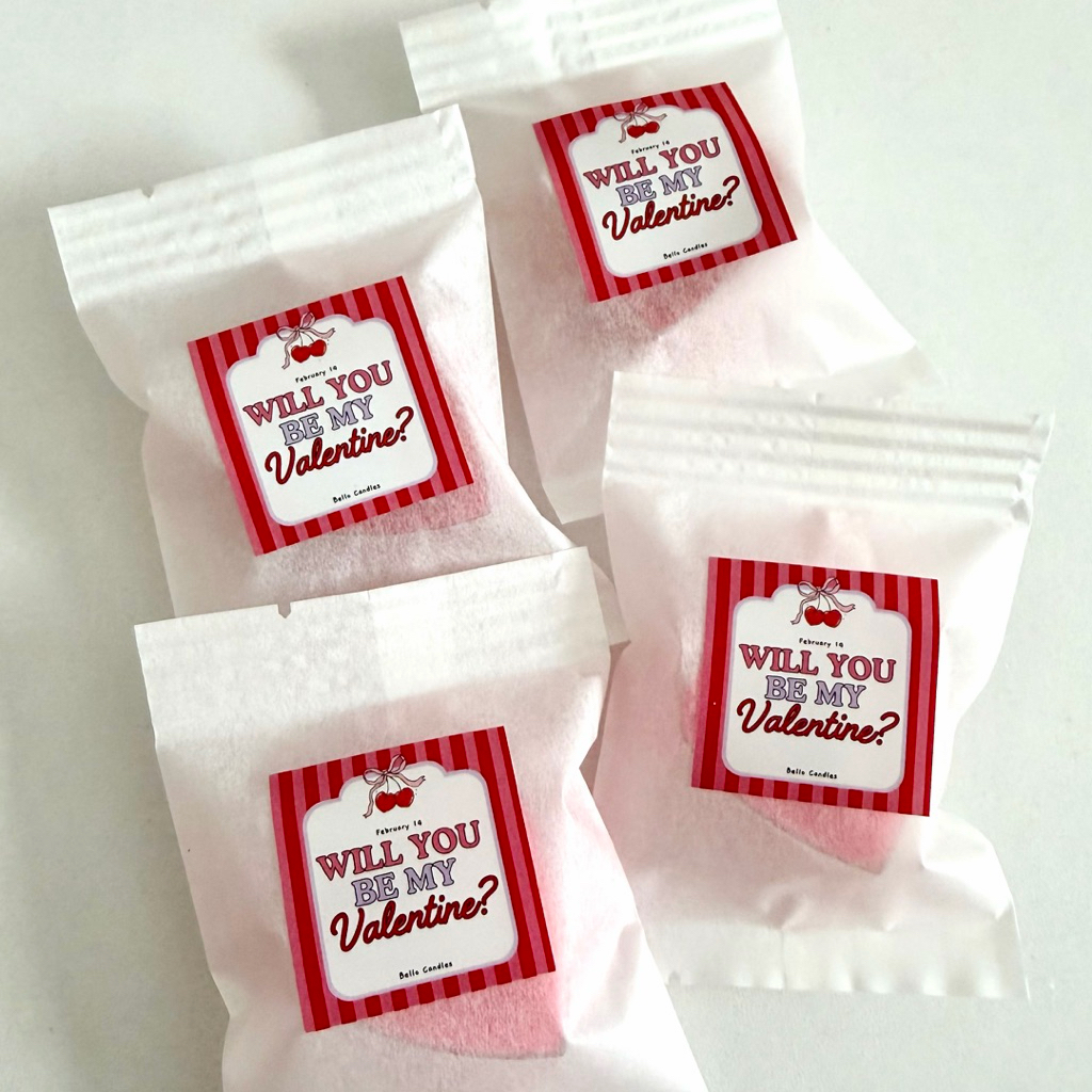 เทียนหอม Valentine’s Day🩷🔓 15g (พร้อมซอง+sticker) ของขวัญน่ารักๆ🎁🍒 - รูปที่ 4