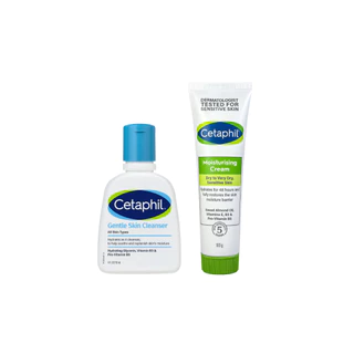 [เซ็ตสุดคุ้ม] Cetaphil Gentle Skin Cleanser 118 ml. และ Cetaphil Moisturising Cream 100 g. (แพ็คเกจใหม่)