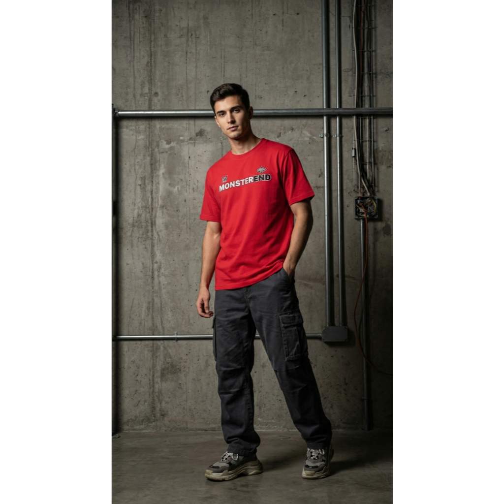 Monster end เสื้อยืดทรงพอดีตัว รุ่น M04
