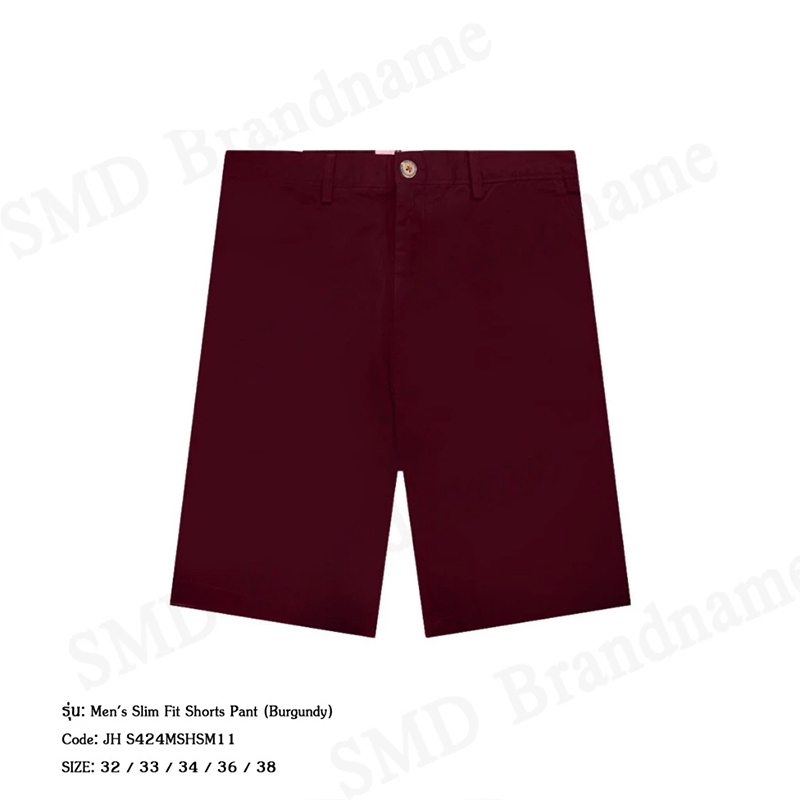 John Henry กางเกงขาสั้นผู้ชาย รุ่น Men's Slim Fit Shorts Pant (Burgundy) Code: JH S424MSHSM11