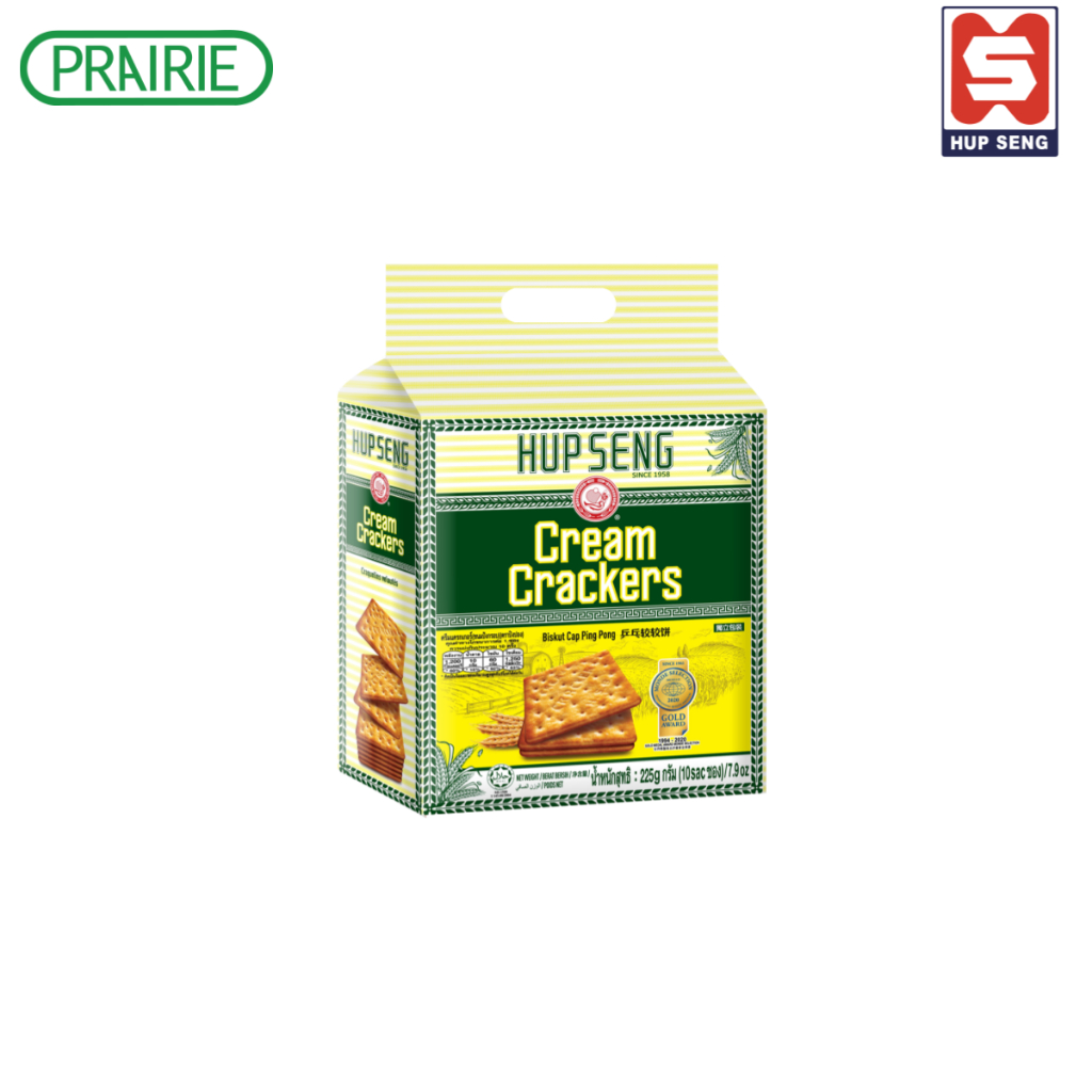 ฮับเส็ง ครีม แครกเกอร์ 225 กรัม ขนมมาเลเซีย / Hupseng Cream Cracker 225g.