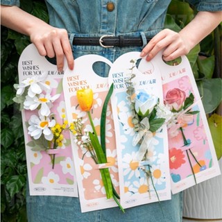 🏠jsayu รวมโปสการ์ดฟรีโบว์ กระดาษแข็งการ์ดสำหรับติดดอกไม้ขนาด…