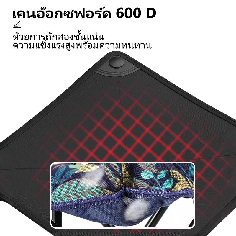2026 Topcamper เก้าอี้สนาม เก้าอี้ปิคนิค เก้าอี้แคมป์ปิ้ง เก้าอี้พับขนาดเล็ก พับได้ พกพาสะดวก - รูปที่ 4
