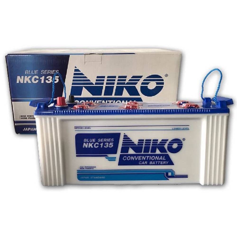 แบตเตอรี่รถบรรทุก NIKO-NKC135 (N120) ขนาด 12 โวลท์ 120 แอมป์ แบตเตอรี่ยังไม่เติมน้ำกรด ทนทานไฟเสถียร