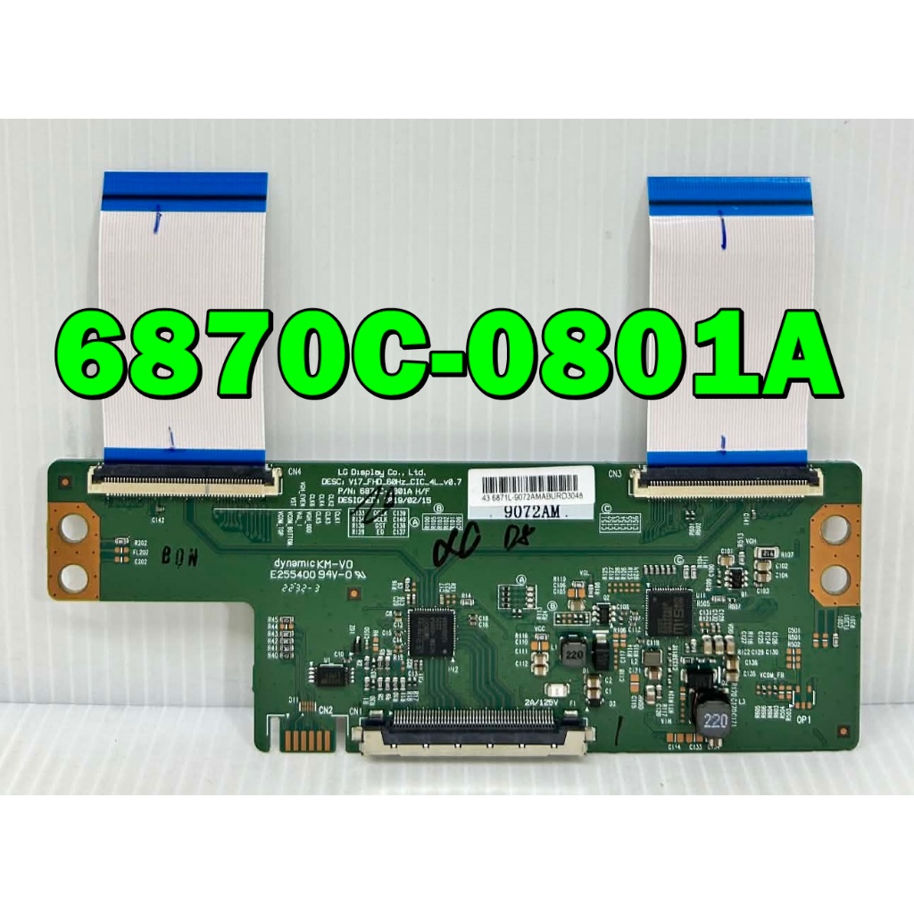 T-CON ทีคอน ACONATIC รุ่น 43HS534AN / 43HS410AN พาร์ท 6870C-0801A  ของแท้ถอด มือ2