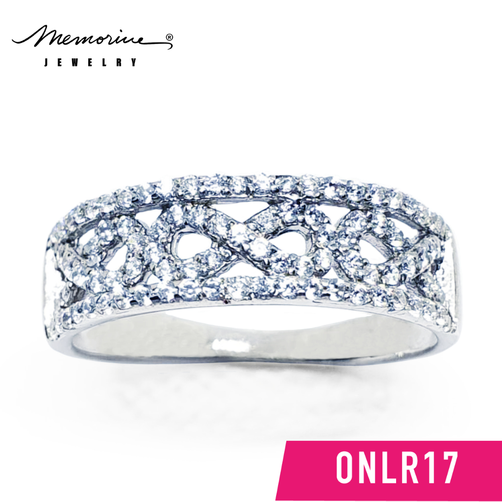 Memorine Jewelry แหวนเงินแท้ 925 ฝังเพชรสวิส (CZ) : ONLR17