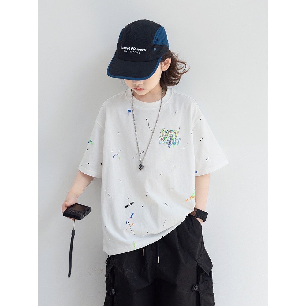 Boyhood.th - Painting graphic tee เสื้อยืดทรงหลวมลายกราฟฟิคเฉพาะที่ไม่เหมือนใคร