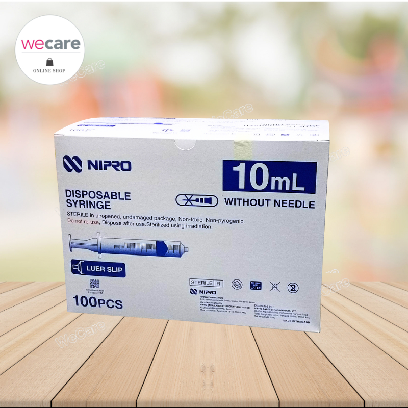 Nipro Syringe 10ml (กล่อง 100ชิ้น) นิโปร ไซริงค์ พลาสติก