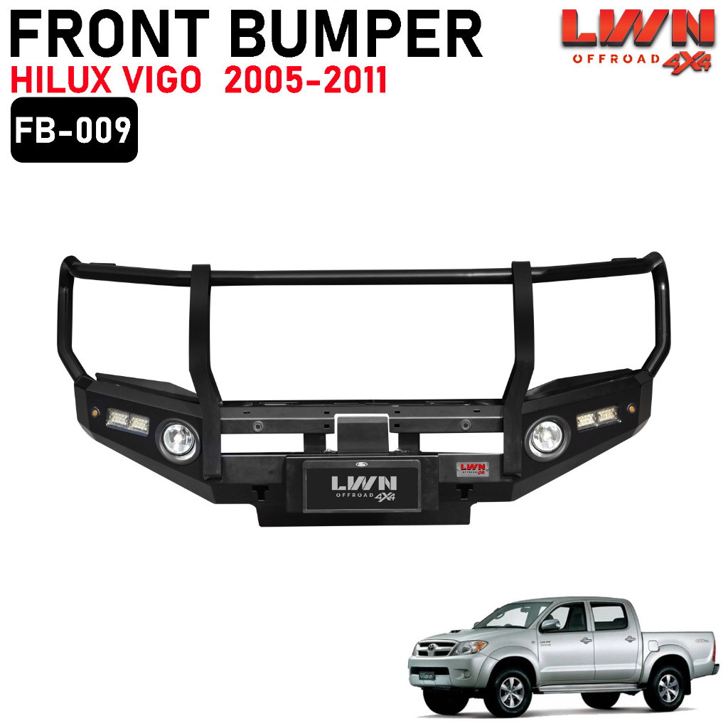 กันชนหน้า Vigo 2005-2011 รุ่น FB-009 กันชนเหล็ก 3 เขา แบรนด์ LWN4x4 กันชนฟอร์ด เรนเจอร์ออฟโรด Offroa