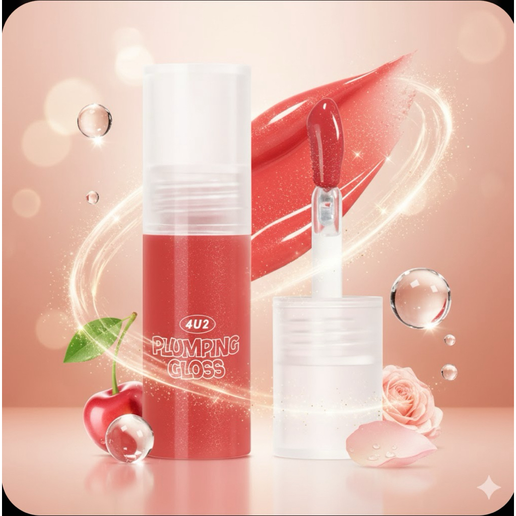 ลิปกลอสหัวเหล็ก 4U2 Plumping Gloss ปากฉ่ำวาว ปากอิ่มฟู 3.5g