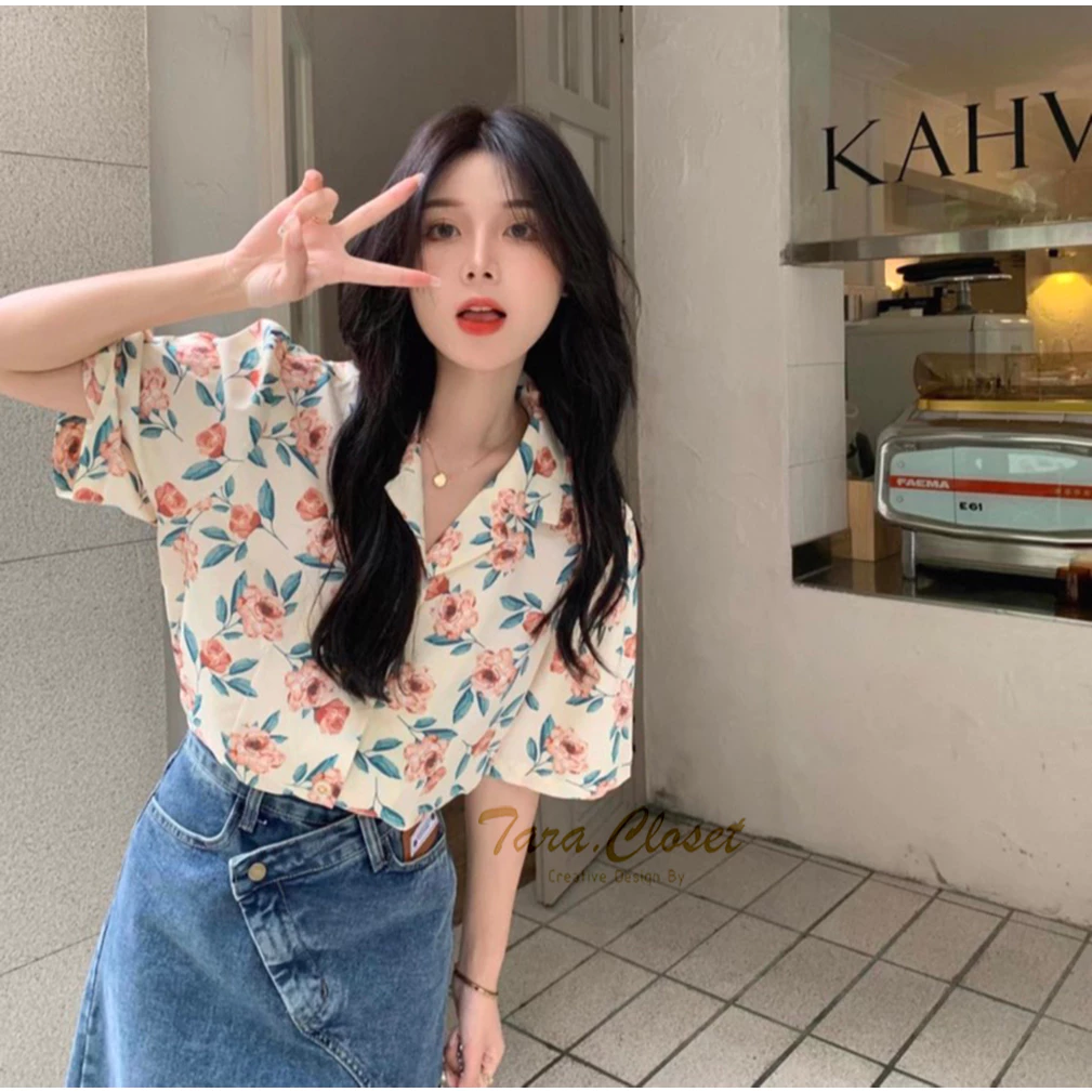TARA HW001 เสื้อฮาวายแขนสั้น ผ้าไหมอิตาลีพิมพ์ลายดอก thumbnail 8