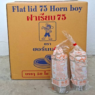 ฝาเรียบ 75 ไม่เจาะรู ตราฮอ์รนบอย บรรจุ 50ใบ x 40 แถว(2000ชิ้น)*1ออเดอร์ไม่เกิน2ลังคะ*