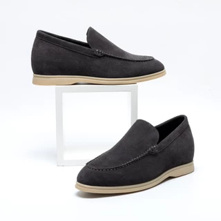 Suede Loafers - รองเท้าหนังกลับทรงโลฟเฟอร์เพิ่มความสูง 5 ซม. | รองเท้าเสริมส้น Chuniverse