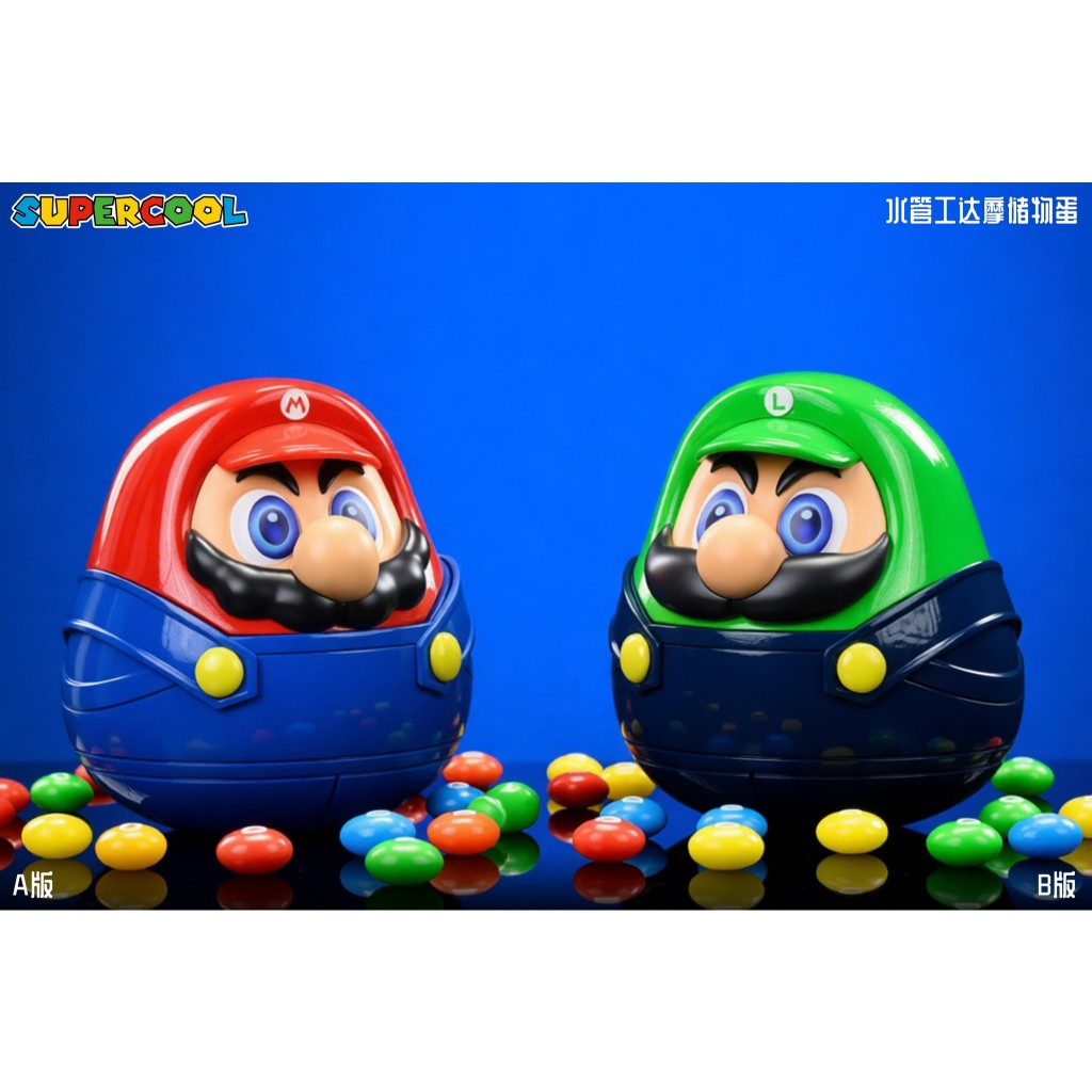 พรีออเดอร์ SUPERCOOL studio Mario & Louis Daruma Storage Egg Mario