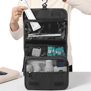 Simpkskincare กระเป๋าอุปกรณ์อาบน้ำ กระเป๋าจัดระเบียบ Travel Bag ช่องเยอะ มีที่แขวน