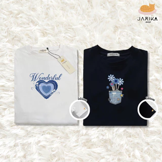 Jarika.shop - เสื้อยืด Denim (งานป้าย.. Jarika ) ( จ253 ) ( 2/2 )