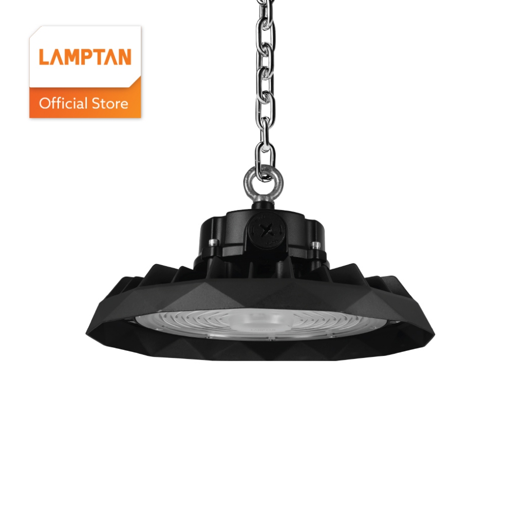 LAMPTAN โคม LED HIGH BAY UFO POWER CHOICE LUCENT แสงขาว ปรับกำลังวัตต์ได้ตามการใช้งาน มีรูระบายอากาศ
