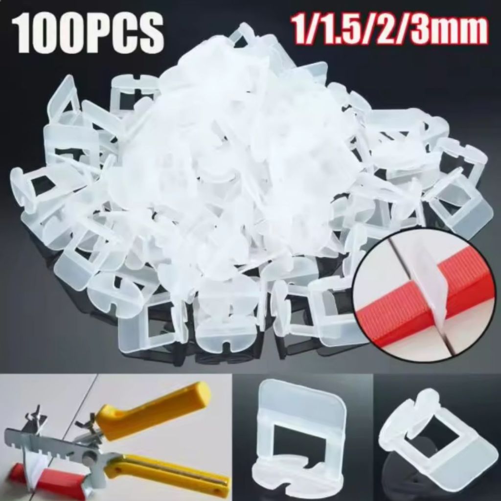 [*คุณภาพสูง*]กิ๊บปรับระดับกระเบื้อง 100ชิ้น/ถุง ตัวปรับระดับกระเบื้อง กิ๊บ 1.0MM 1.5MM 2.0MM 3.0MM Ceramic tile leveler