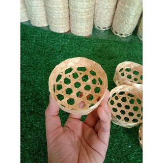 เข่ง3นิ้วถาดไม้ไผ่ขนาด3นิ้วชุด20ใบ