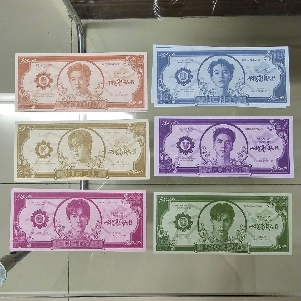 ธนบัตร PROXIE the 3rd Concert PROXIMA-B แบงค์ PROXIE