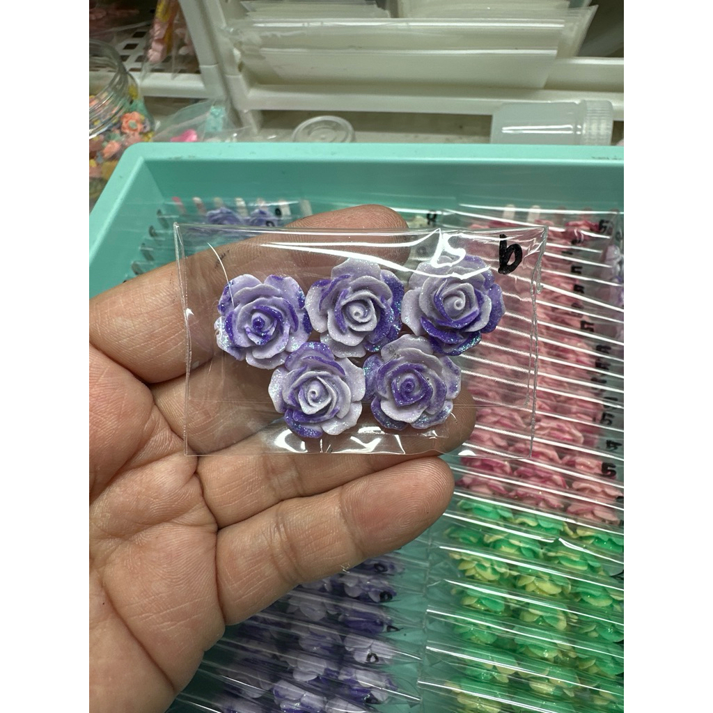 DD 1-DD100 12-18มิลเนื้อทรายทูโทน เรซิ่นดอกไม้ ตกแต่งยาดม งานdiy ราคา ถูกที่สุด ดีลบีเคเค แกลเลอรีภาพที่ 6