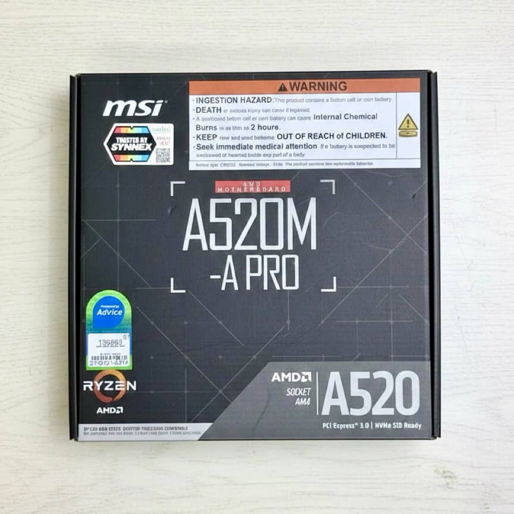 กล่องMSI A520M-A PRO