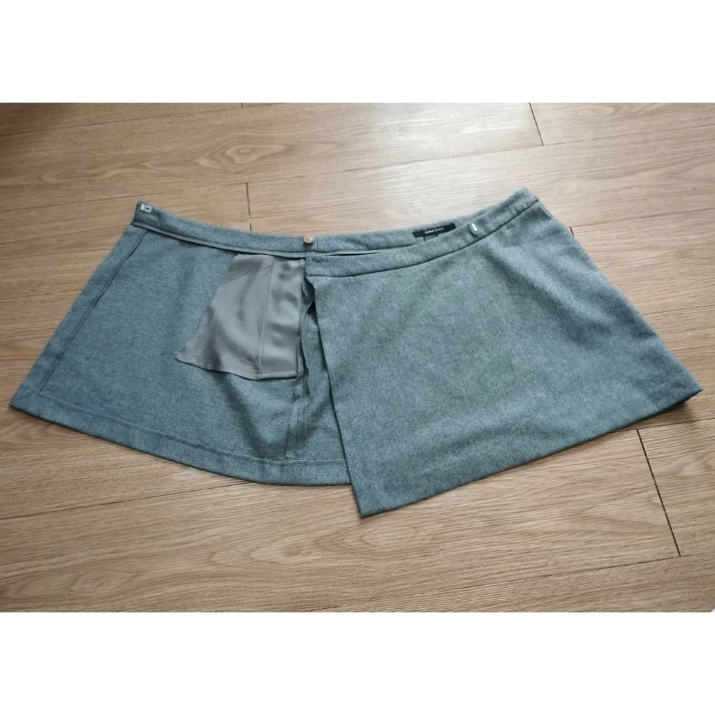 NR4 กระโปรงสั้นผ้าวูลแบบพันรอบตัว zara thumbnail 5