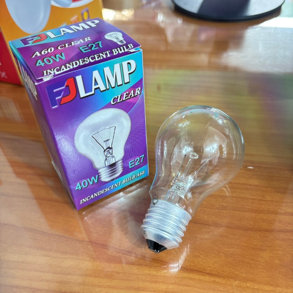หลอดไฟไส้ E27 A60 (Incandescent Bulb A60) ยี่ห้อ FLAMP